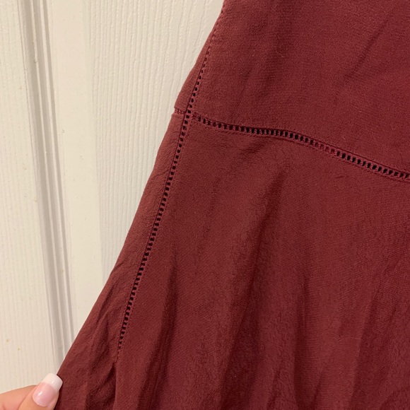 Aritzia Sunday Best Burgundy Zelda Mini Skirt - Picture 7 of 8